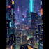 do cyberpunk scifi futuristic city