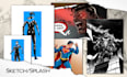 draw a full comic page with lineart and layout
