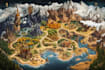 line art fantasy map illustration