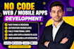 build no code app mvp saas mobile app