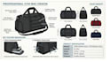 design detailed bag tech pack and technical drawing for backpack golf duffle bag