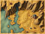 create an elegant fantasy game map illustration