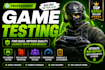 do game testing play test and review game app testing test muiltiplayers pc game