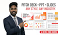 design professional powerpoint presentation and pitch deck