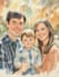create watercolor family portrait