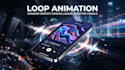 create music visualizer and spotify canvas loop animation