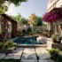 design frontyard, backyard, pool, patio as a landscape architect