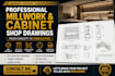 create professional millwork and cabinet shop drawings
