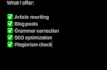 rewrite and improve your articles and blogs