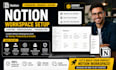 setup notion workspace template dashbord automation project management expert
