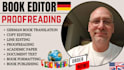 manually proofread, copy , line edit your german book, novel and document text