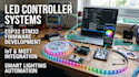 create led lighting controller systems with esp32, stm32, firmware, iot mqtt