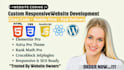 build a full stack custom responsive website with HTML CSS javascript coding