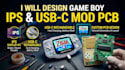 design gameboy ips and usb c mod pcb