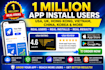 mobile app install, 1000 USA ios android app download
