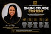 do online course content, ebook writing, mini course, workbook, ppt slide