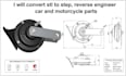 convert stl to step, reverse engineer car and motorcycle parts