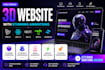 create immersive 3d animated website with threejs, react and gsap
