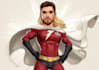 design premium superhero caricature character