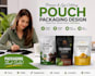 design modern pouch packaging, mylar bag and label design
