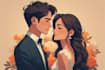 design custom couple cartoon art for you