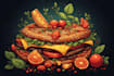 design custom and fun food design illustration