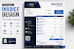 create professional business card, letterhead and invoice design