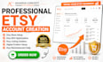 create and setup a professional etsy shop with SEO optimization