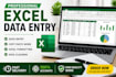 do excel data entry and spreadsheet work