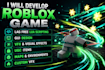 develop roblox game lag free lua scripting gui, vfx ugc, maps custom, vfx