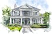 hand draw architectural home building portrait