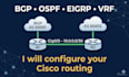 configure bgp ospf eigrp vrf on cisco routers and switches