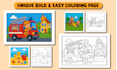 create bold and easy kids coloring book pages