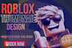 design artistic roblox thumbnail in 3hrs