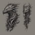 draw unique black and grey tattoo designs