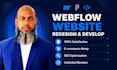 develop a responsive ecommerce webflow website using webflow
