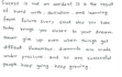 do neat handwritten letters and notes