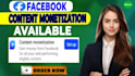 deliver a fully facebook content monetization setup page
