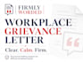write a professional workplace grievance letter