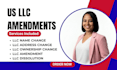 do llc name change, llc ownership transfer, llc address change, llc dissolution