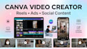 create canva video ads, social media reels, editable promo video design