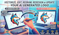 vectorize, edit, redraw,redesign or update your ai generated logo