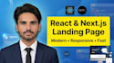 build a modern responsive react nextjs landing page