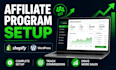 setup your shopify or wordpress affiliate program with goaffpro or awin