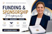 write partnership proposal, business proposal, funding proposal for nonprofits