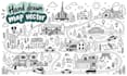 draw any kind of custom doodle illustration vector for website stickers maps