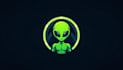 design a unique alien green man mascot logo