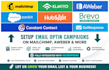 setup email optin campaigns on mailchimp aweber etc on wordpress