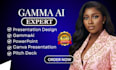 design a professional gamma ai presentation pitch deck fix gamma ai presentation