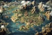 illustrate medieval fantasy and sci fi maps